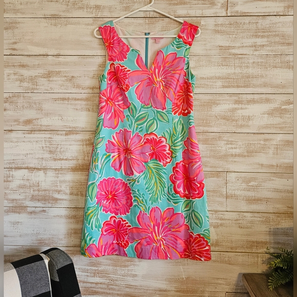 Lilly Pulitzer Taytay Dress Shorely Blue Bellina, Size 6 - Picture 2 of 12